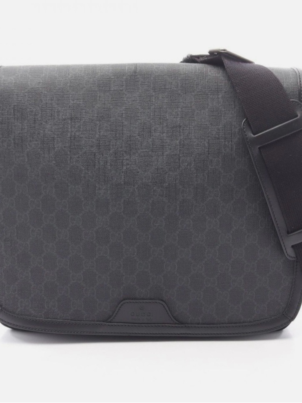Gucci Black Monogram Messenger Bag
